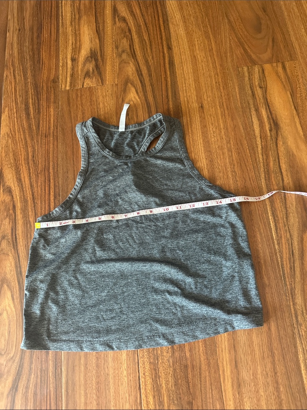 Fabletics Gray Racerback Crop Tank - Picture 4 of 5